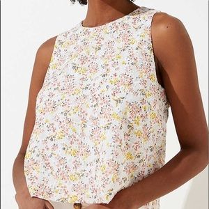 LOFT eyelet cropped top
